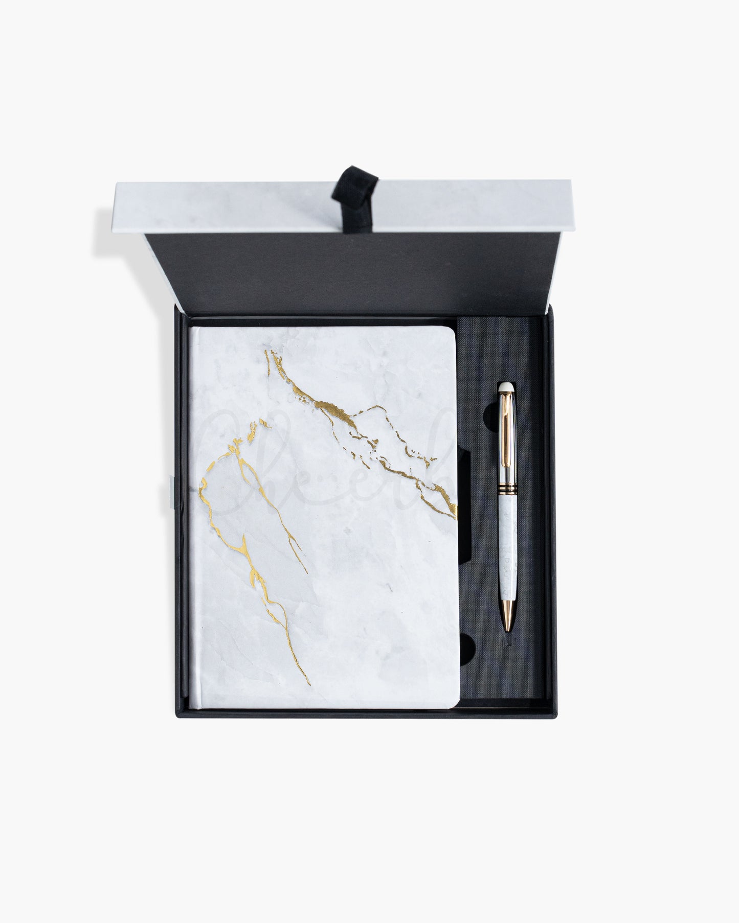 Marbled Box - Premium Diary & Pen Gift Set