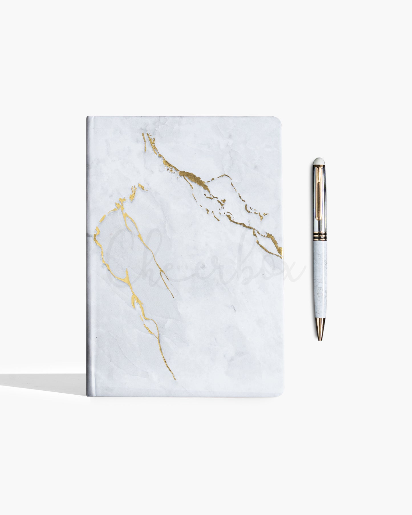 Marbled Box - Premium Diary & Pen Gift Set