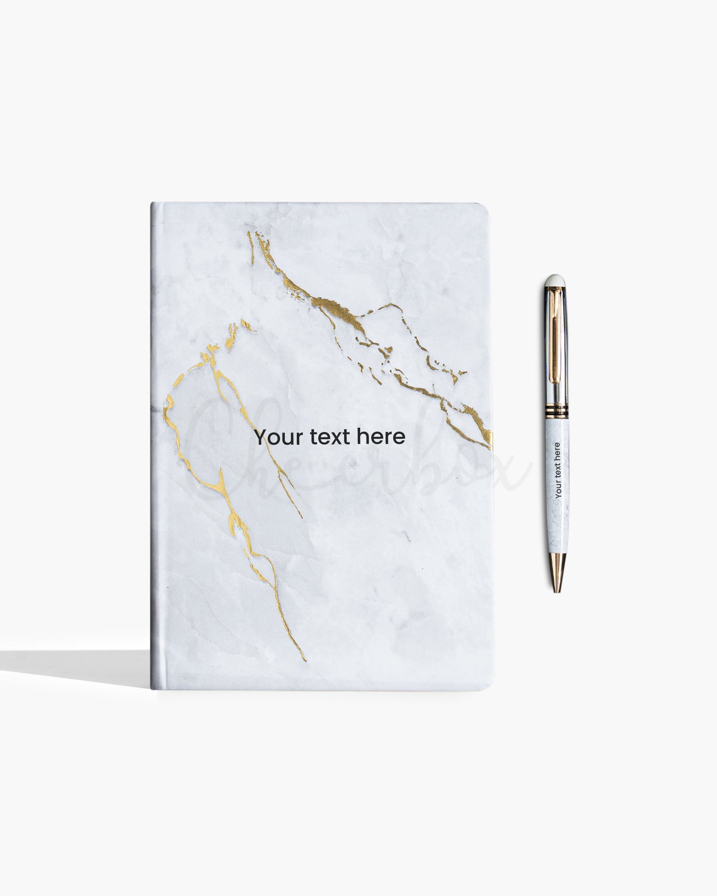 Marbled Box - Premium Diary & Pen Gift Set