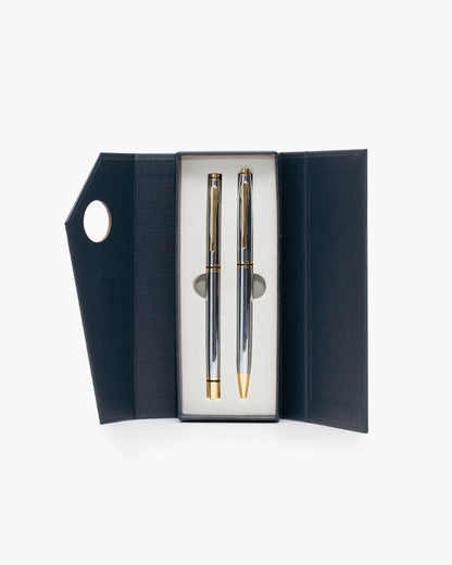 Silver Ink Set - Roller Point & Ball Point Pen Set