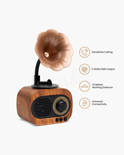 Retro Gramophone - Vintage Bluetooth Speaker