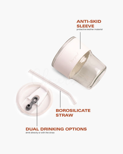 Gogetter - Coffee Mug, Glass Sipper with Straw