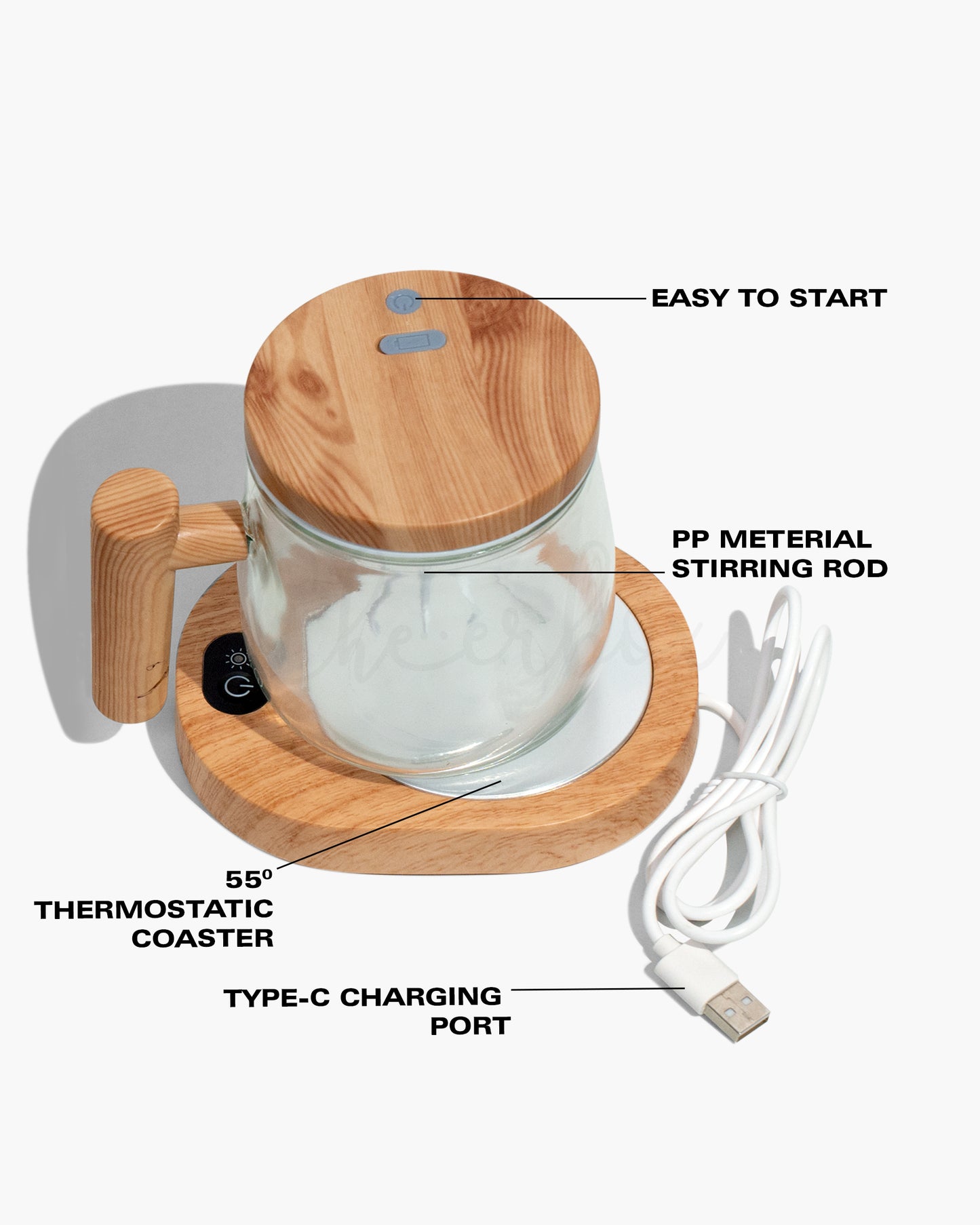 Super Stirrer - Self Stirring Mug with Warming Plate