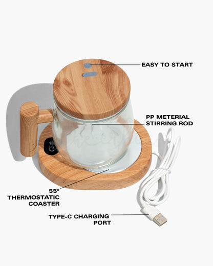 Super Stirrer - Self Stirring Mug with Warming Plate