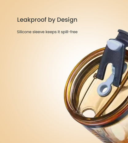 Gogetter - Coffee Mug, Glass Sipper with Straw