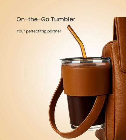 Gogetter - Coffee Mug, Glass Sipper with Straw