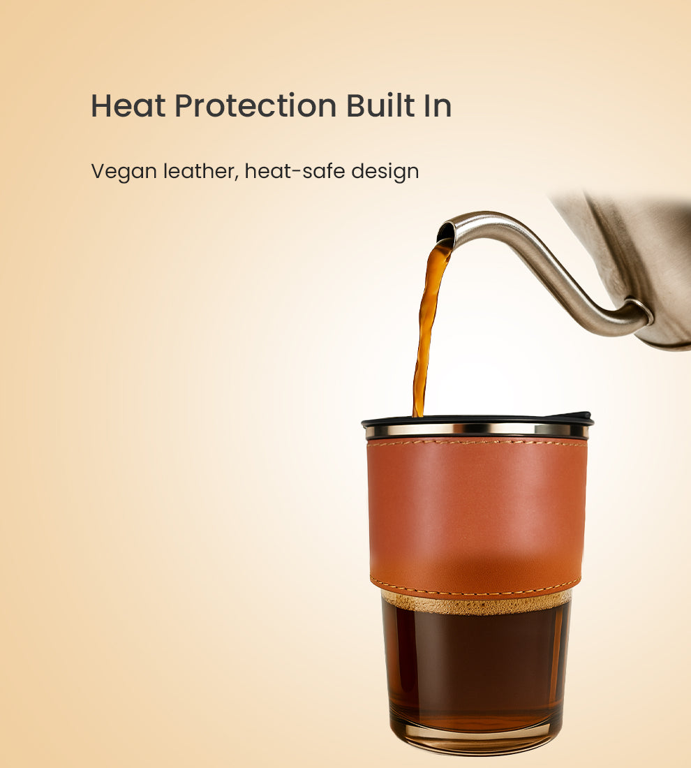 Gogetter - Coffee Mug, Glass Sipper with Straw