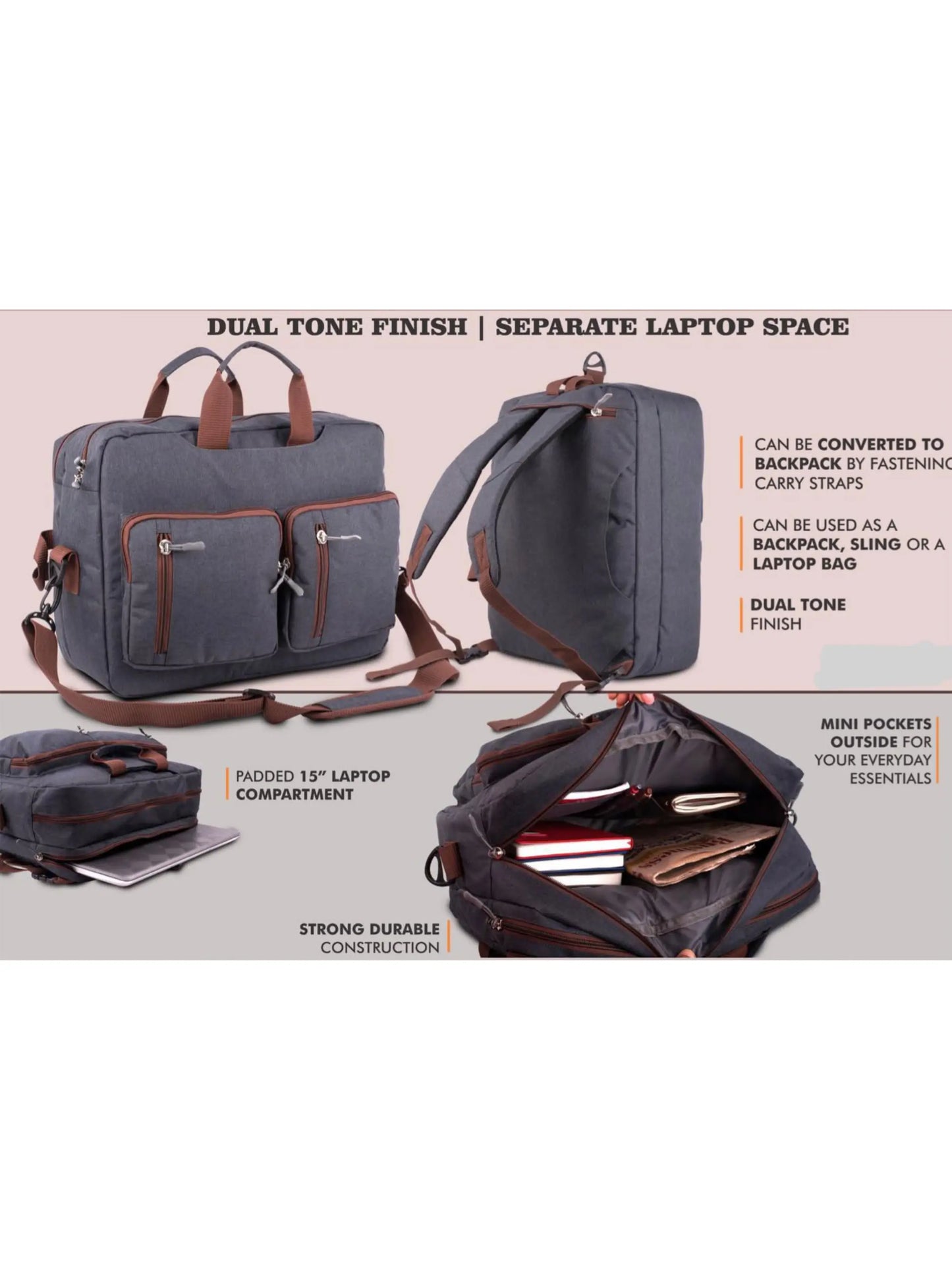 Convertible Sling Laptop Bag