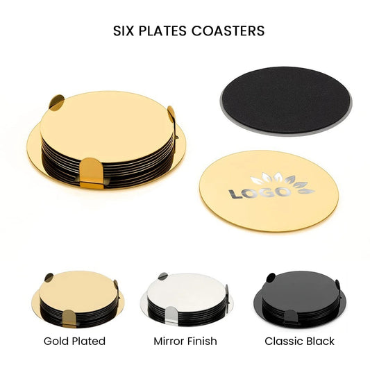 Stainless steel tea coaster mirror finish