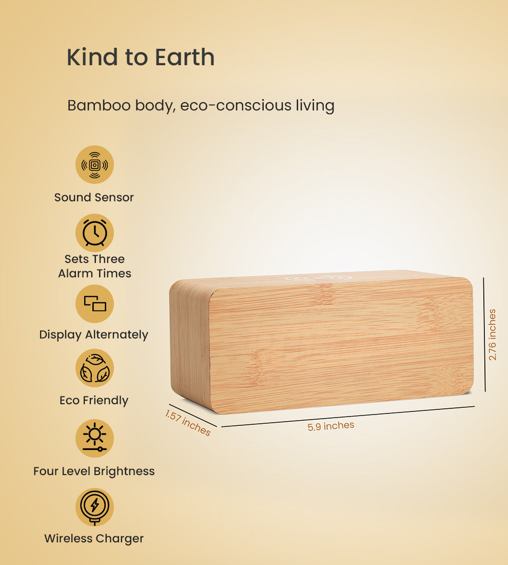 TimeWave LED Clock - Wireless Charger Clock