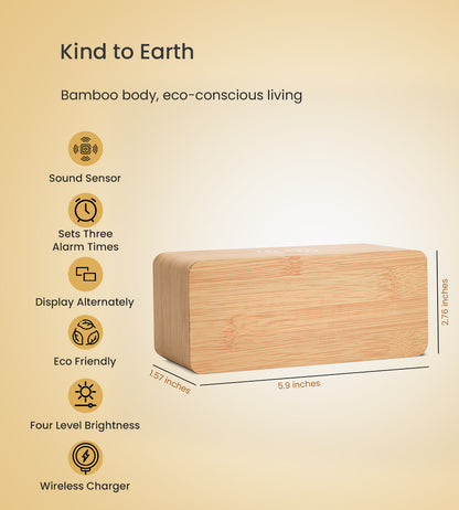 TimeWave LED Clock - Wireless Charger Clock