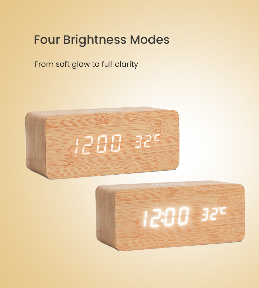 TimeWave LED Clock - Wireless Charger Clock