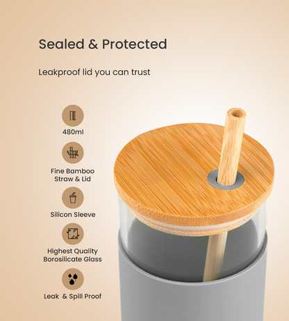 Zentumbler - Aesthetic Glass with Straw