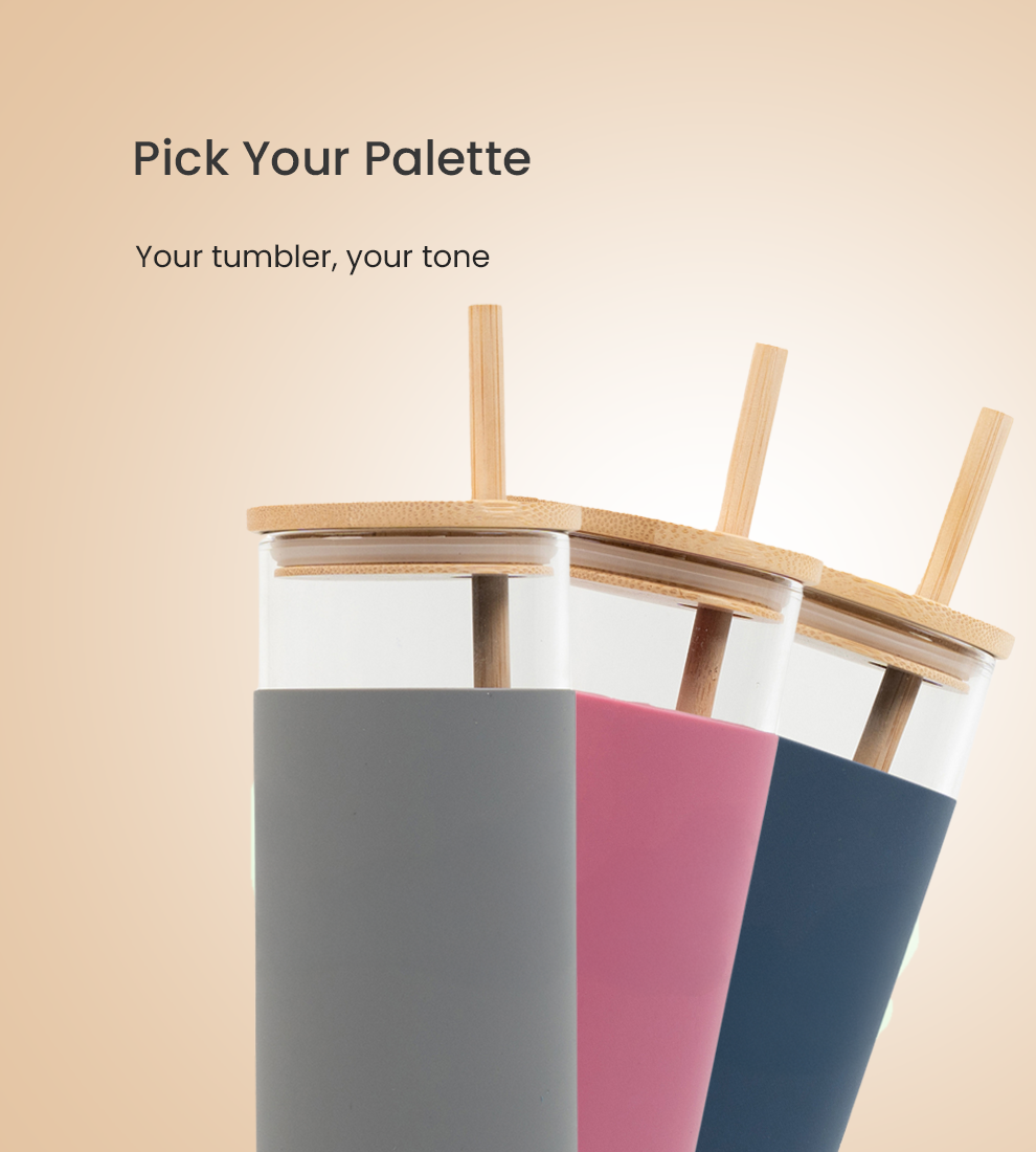 Zentumbler - Aesthetic Glass with Straw